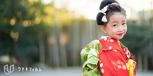 7歳と3歳の七五三 | ご自宅でのお支度〜琴平神社 [写真]